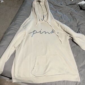 Pink brand Cream Color Pull over Jacket
